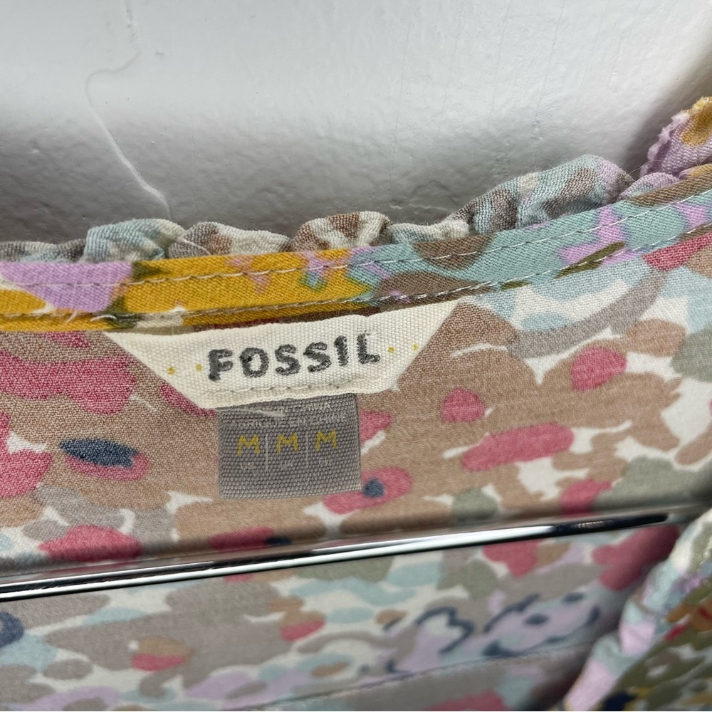 Fossil Vibrant Floral Print Bias Cut Midi Dress​ - Picture 3 of 8